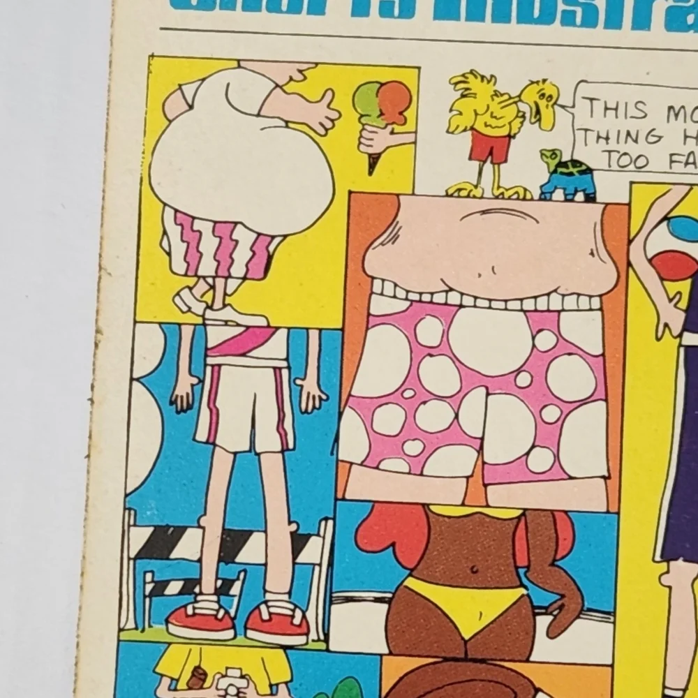 Vintage 1973 Fleer Crazy Magazine Covers Sticker - Shorts Illustrated Parody